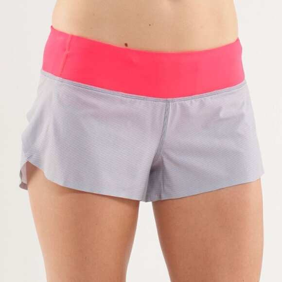 SPECIAL EDITION Lululemon Run Lightweight Low-rise Lined Short Pink Grey 6 NWOT - Picture 2 of 13